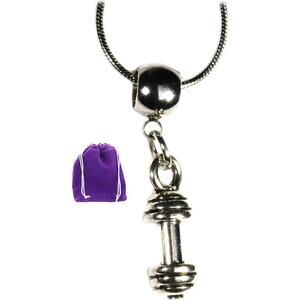 Dumbbell Necklace Fitness Gym Charm Necklace Pendant